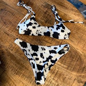Cow bikini 2 piece NWOT